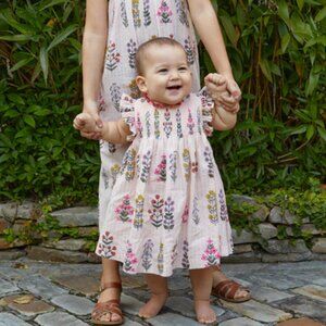 Pink Chicken Baby Stevie Dress Set - Cloud Pink Field Floral